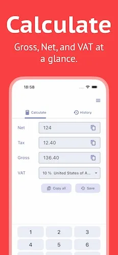 VAT Calculator: UltraVAT – Screenshot 1