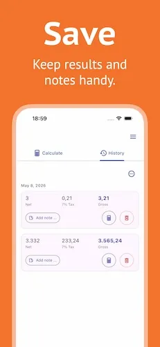 VAT Calculator: UltraVAT – Screenshot 2